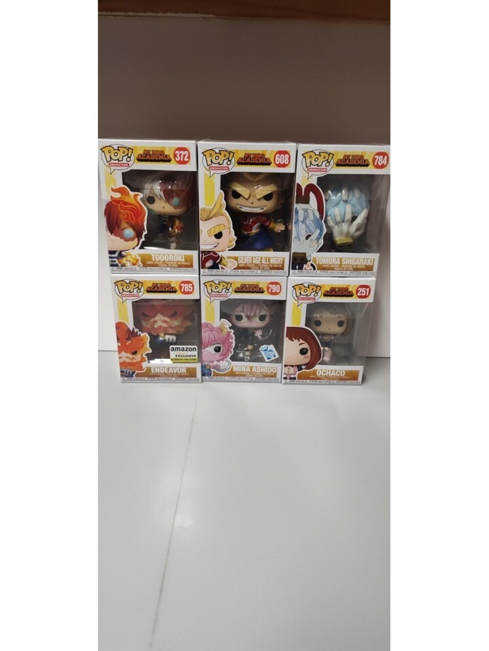 Funko Pop My Hero Academia Lot of 6 Endeavor Glow Mina Ashido Exclusive Todoroki